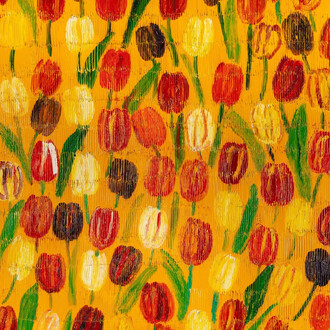Hunt Slonem, Tulips Teresa (detail). Courtesy of Bonner David Gallery