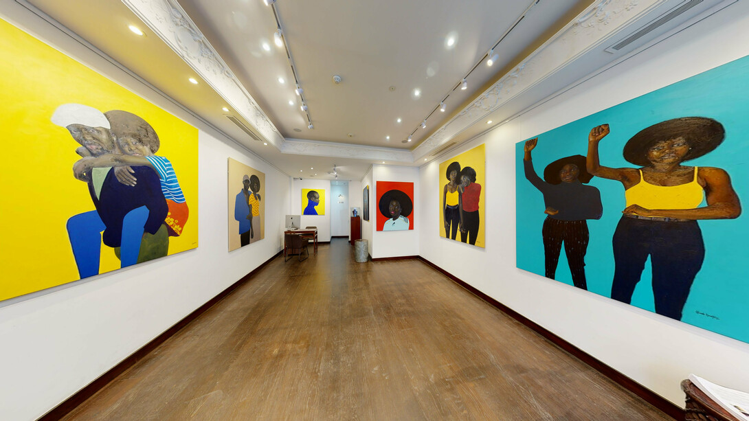 In Our Days by Oluwole Omofemi at Signature African Art, London, Photo © Mora Ltd 