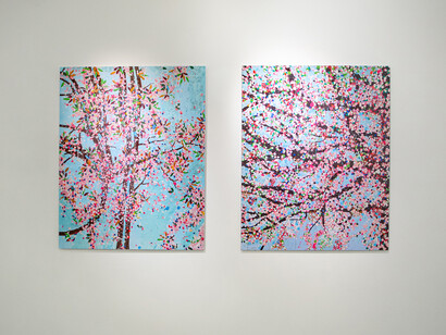 Donald Sultan, In bloom, exhibition view. Courtesy of David Benrimon Fine Art