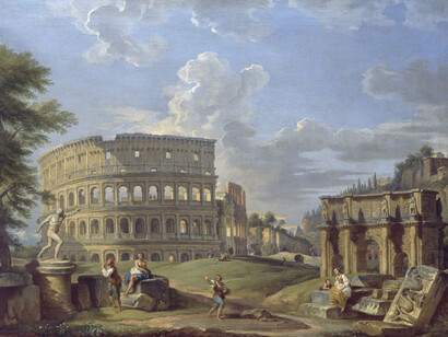 Giovanni Paulo Panini (c.1692-1765), Landscape with the Colosseum and Arch of Constantine, Rome, 1740, Photo © National Gallery of Ireland