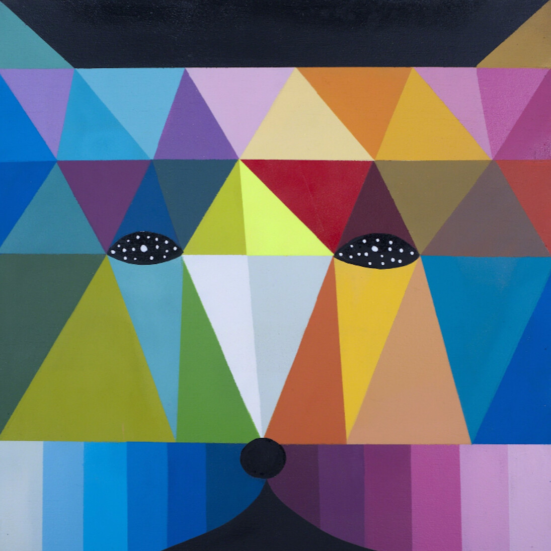 Okuda, Triangle Skull II, 2017. Courtesy of StolenSpace Gallery