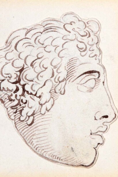 Thomas Rowlandson, Classical Profile, Courtesy of Chris Beetles Gallery, St James, London
