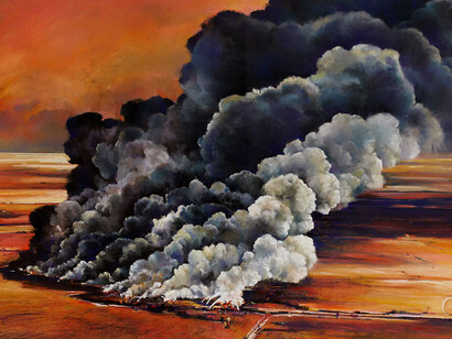 Catherine Gibbon (Canadian b. 1949)
Cleansing the Wounds, 1997, chalk pastel on board , Acquired through the Regional Art Purchase Program with funds from the Russell Nelson Eden Fund, 1998