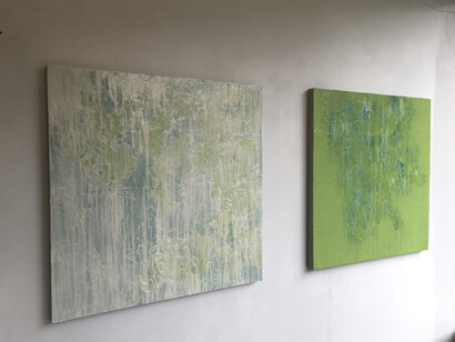 Sara V. Cole, Human Ecology 23, Hand Cut Paper Collage and Acrylic on Wood Panel, 36 x 36, 2017. Courtesy of Elisa Contemporary Art