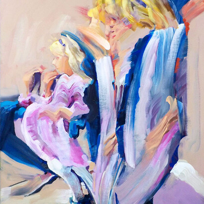 Evita Andújar. “Liquidi 2”. Acrilico su tela, cm 145×100, 2016