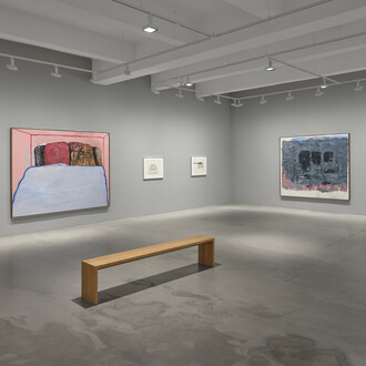 Philip Guston, Life with P., exhibition view. Courtesy of Hauser & Wirth Gallery