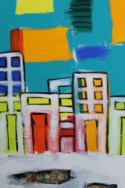 Karen Deicas DePodesta, "Alive III", Mixed Media on Canvas  