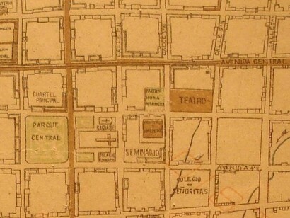 Croquis del casco central de San José, en 1906