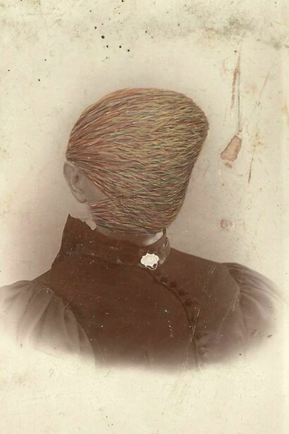 Tom Butler, Astro, 2012, Gouache on Albumen print, 16.5 x 10.5 cm