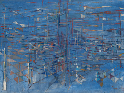 Maria Helena Vieira da Silva, Fête vénitienne (Venetian celebration) (detail), 1949. Courtesy of Peggy Guggenheim Collection