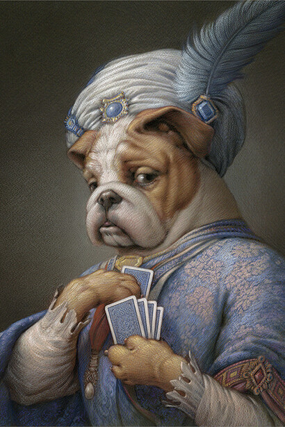 Pokerdog by Kurt Wenner Limited Edition Graphic