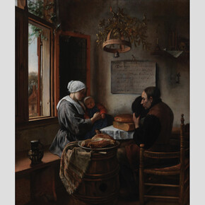 Jan Steen (1626-1679), Le Bénédicité , 1660, Huile sur panneau, 54,3x46cm © New York, The Leiden Gallery