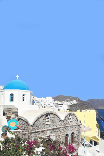 Glimpse of Santorini, Greece: charming house views