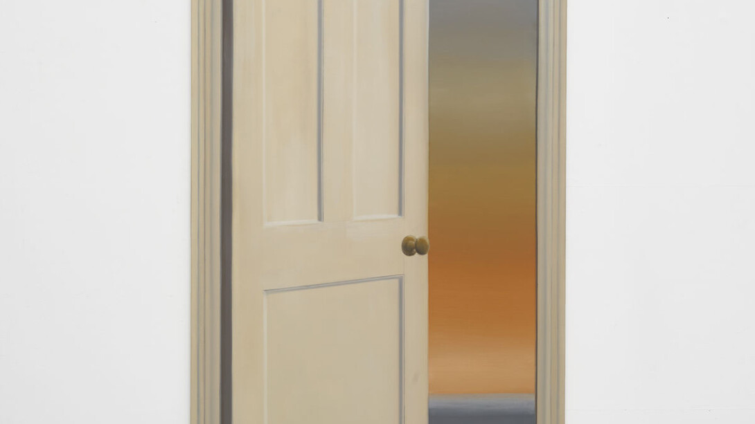 Gavin Turk, Door (with tangerine sky) (detail), 2025. Courtesy of Ben Brown Fine Arts