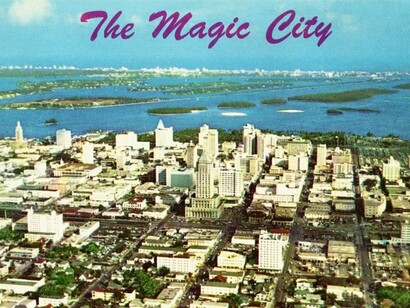 The postcard’s idyllic waterfront lifestyle highlights Miami’s evolution from a frontier outpost to a celebrated winter playground for America’s elite