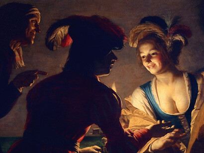 Gerrit Van Honthorst (pittore caravaggesco olandese), La sensale
