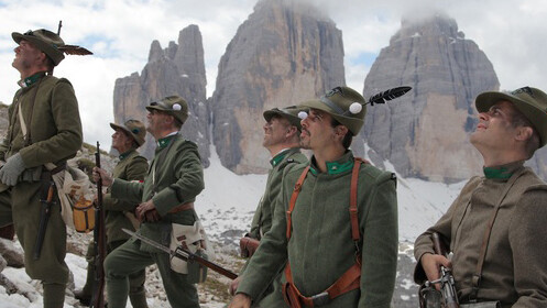 Una scena del film “Lacrime delle Dolomiti di Sesto”, sulla Grande Guerra