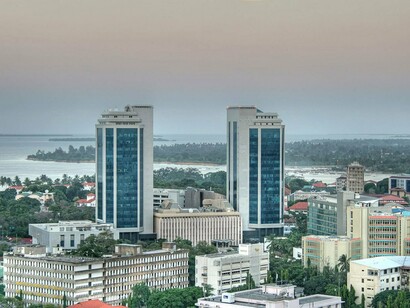Tanzania. Barrio financiero en Dar es Salaam