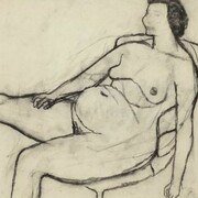 William Scott, Untitled - Seated Nude, 1956