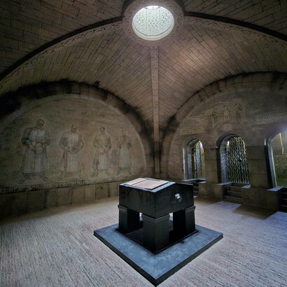 Interno del cimitero germanico di Quero, Belluno, Italia