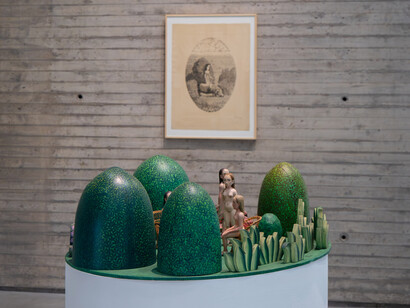 Varios artistas, Tierra batida. Escrituras del compostaje, vista de exhibición. Cortesía del Centro de Creación Contemporánea de Andalucía