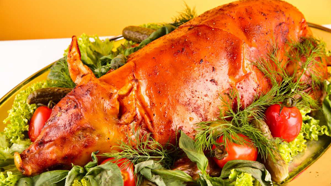 A pig roasted on the spit has been an unavoidable Christmas dish in Orthodox Balkan families and the apple was used as a universal remedy