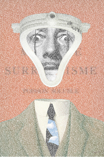 Marc Vincent Kalinka, Sussurrealism, hand silkscreen print on Fabriano paper glued on canvas, 95x70cm, 2014, Courtesy Theca Gallery Lugano