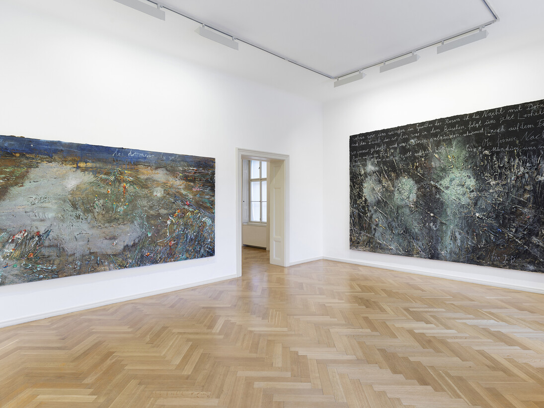 Installation view: Anselm Kiefer, Im Gewitter der Rosen, Galerie Thaddaeus Ropac Salzburg, 2015, Courtesy Galerie Thaddaeus Ropac, Paris/Salzburg, Photo: Ulrich Ghezzi