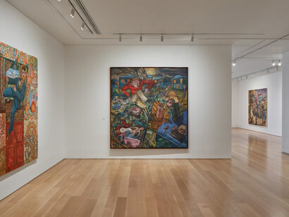 The Art of Steven Campbell, Exhibition view. Courtesy of Marlborough Fine Art