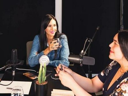 Podcasters discussing the latest issues in the mental health sector