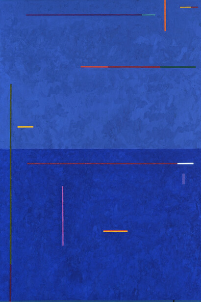 Gonçalo Ivo, Floraison, 2014, 2,10 x 0,70m, huile sur toile, Courtesy Galerie Boulakia