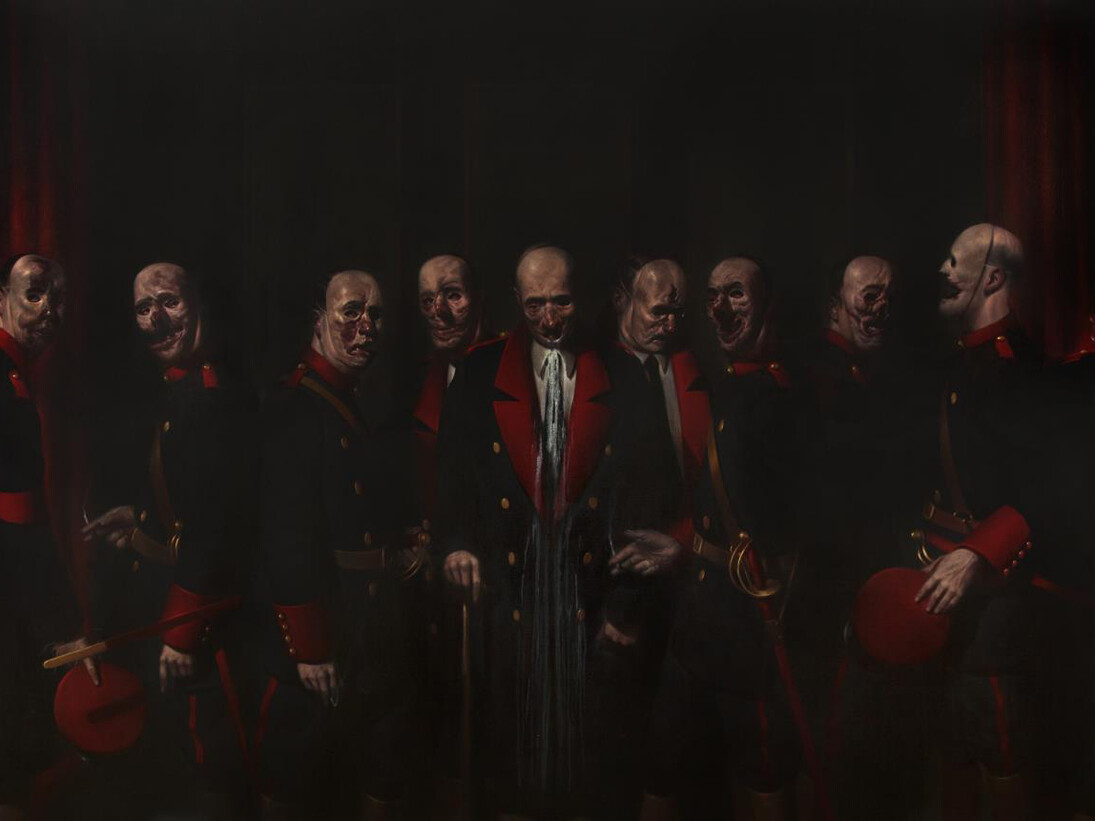 Ken Currie, Officers of the Great War, 2014, oil on canvas