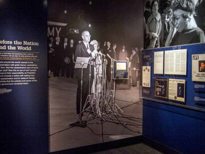 November 22, 1963, Exhibition view. Courtesy of LBJ Presidential Library