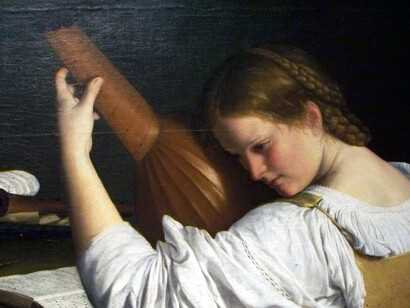 Orazio Gentileschi. Suonatrice di liuto