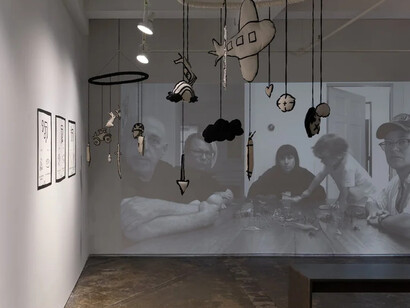 Shasha Dothan, P is for pomegranate, g is for grenade, and l is for love, exhibition view. Courtesy of A.I.R. Gallery