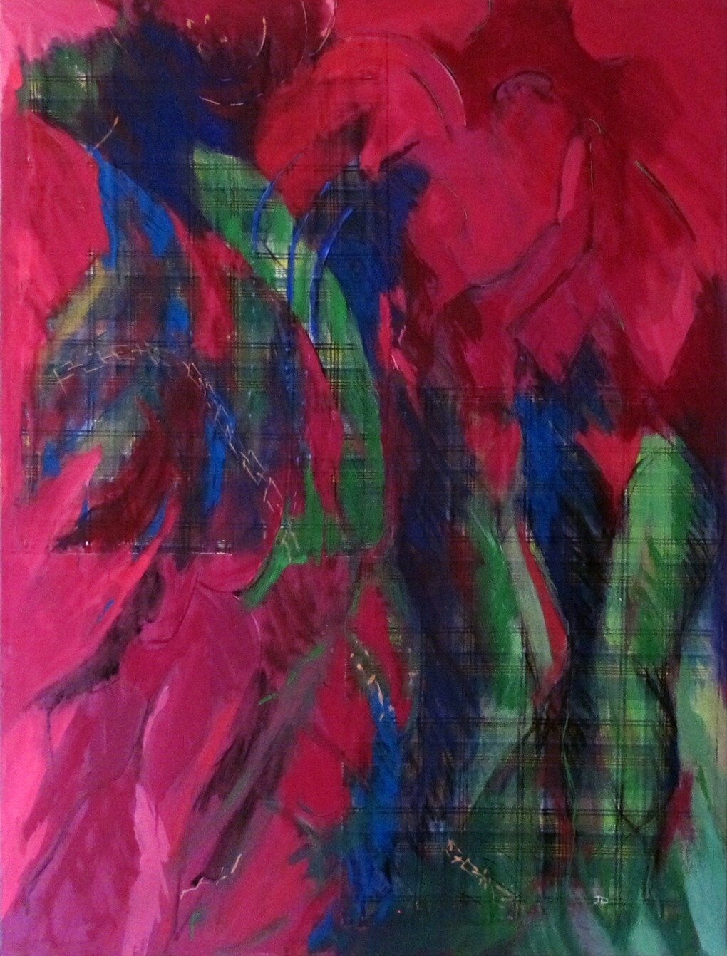 Joan Dubique, Wisdom, 2013, 110 x 148 cm, mixed media on canvas, © Joan Dubique