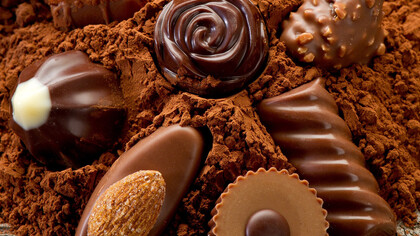 Cioccolatini e polvere di cacao