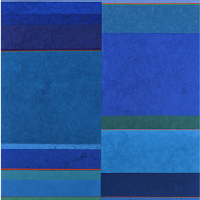 Gonçalo Ivo, Contrepoint, 1,0 x 1,0m, 2014, huile sur toile, Courtesy Galerie Boulakia