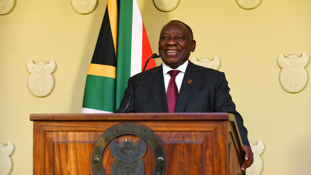 President Cyril Ramaphosa speaking at the Swearing-in of the new Deputy President, Cabinet Ministers, and Deputy Ministers on 3 July, 2024, at the Cape Town International Convention Centre, Cape Town, South Africa