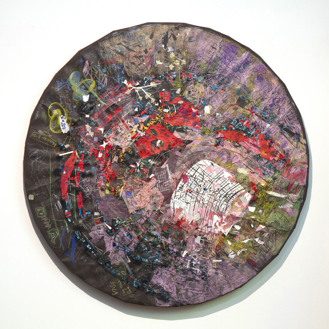 Guillermo Kuitca, Diarios (detail), 2005/2012, Mixed media on canvas and paper, Installation with 18 pieces, 120 cm (each piece). Photo: Courtesy of the artist, Galeria Fortes Vilaça and Mendes Wood DM