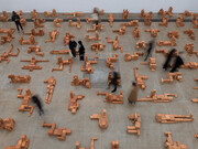 Antony Gormley, Body buildings, exhibition view. Courtesy of Galleria Continua