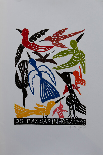 J Borges, Xilogravuras, 2013, Impressões em xilogravura sobre papel, dimensões variáveis, Cortesia do artista