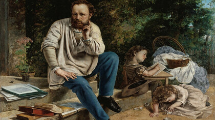 Gustave Courbet, Pierre-Joseph Proudhon y sus hijos