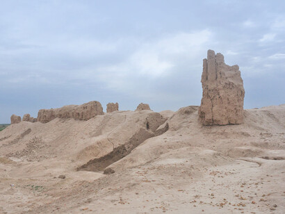 Fortaleza de Gaur Kala en Karakalpakistán, región de Uzbekistán