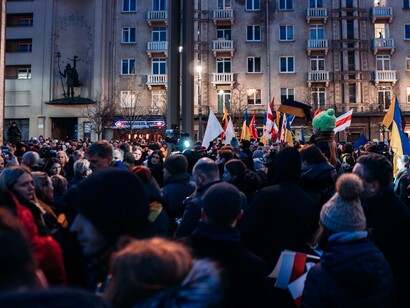 Masses gathered in Lithuania in support of the war ending and for peace to begin in Ukraine