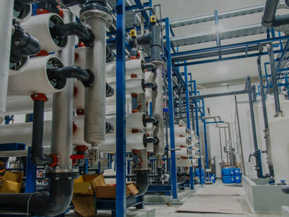 Reverse osmosis system in a drinking water plant