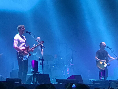 I Radiohead durante il concerto di Firenze