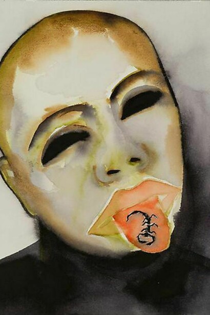 Francesco Clemente, Taste, 2013, Watercolor on paper, 16 x 12 3/16 inches. (40.8 x 31.0 cm)
