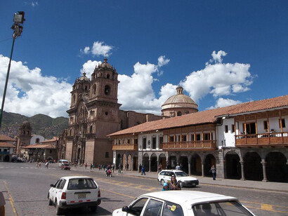 Iglesia de la Compañía de Jesús, ubicada en el corazón de Cusco, Perú