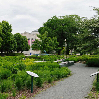 Rice native gardens, exhibition view. Courtesy of Field Museum